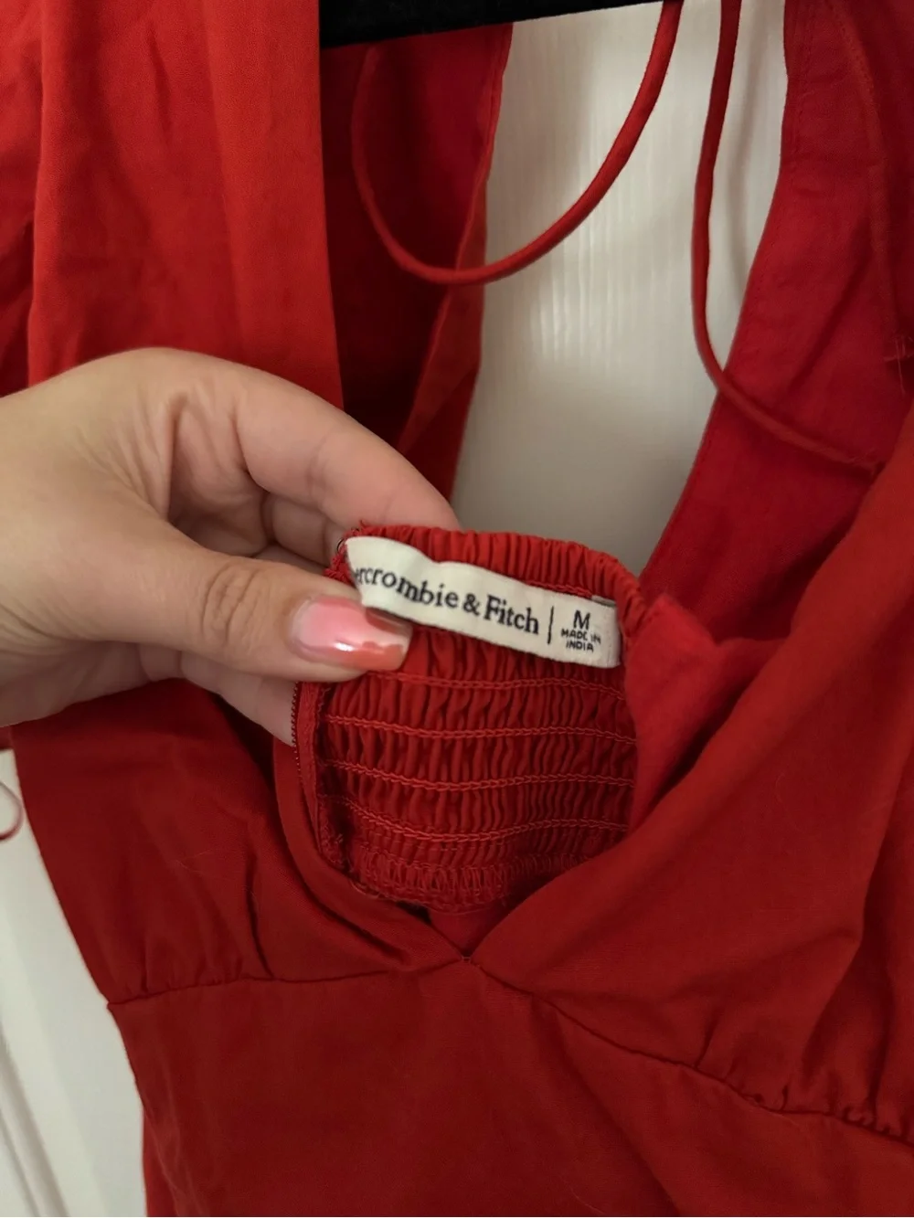 Abercrombie & Fitch Orange V-Neck Maxi Dress